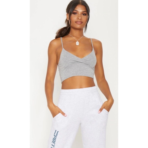 PrettyLittleThing Tops - ✨PRETTY LITTLE THING BASIC GREY JERSEY BRALETTE✨